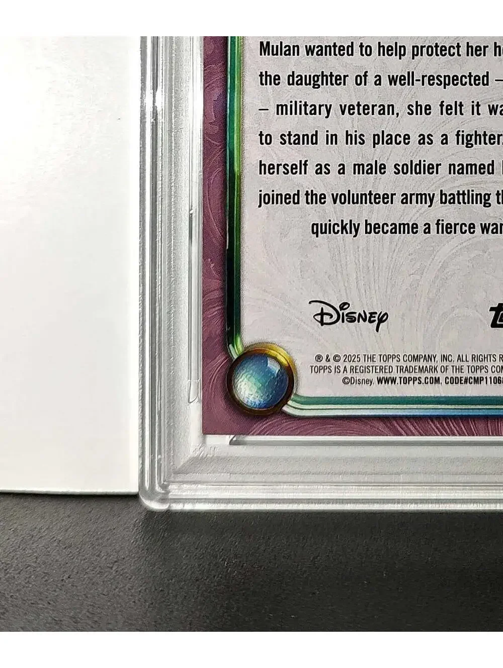 Mulan 2025 Topps Disney Cartoon Princess #158 Card Mulan PSA 10 Gem